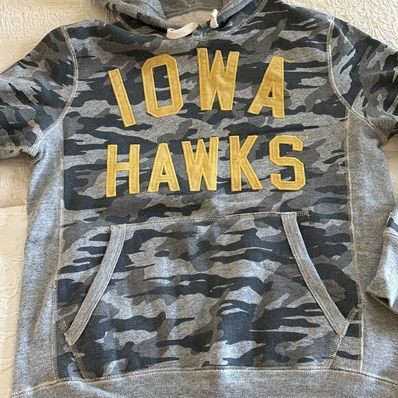 Tailgate Iowa Hawkeyes Gray camouflage Pullover hoodie Sweatshirt ANF small - Picture 3 of 11